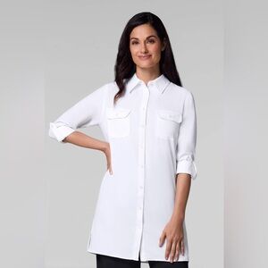 Coolibar Women's Tunic Long Sleeve Shirt White